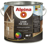 Alpina Lasur fur Holz лазурь для дерева 10 л